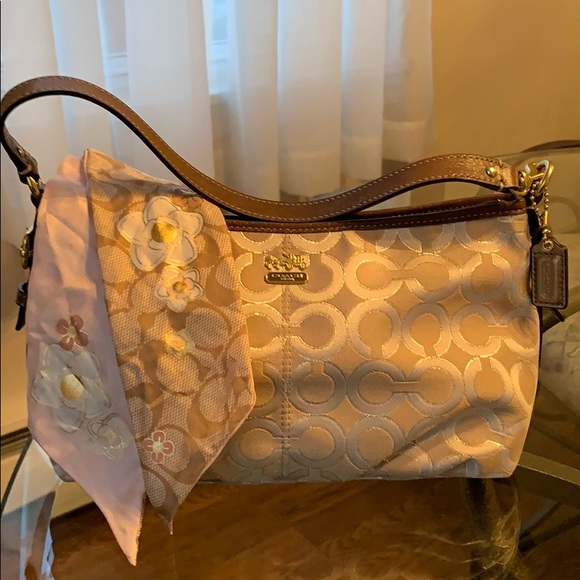 Coach Handbags - Purse with scarf accent